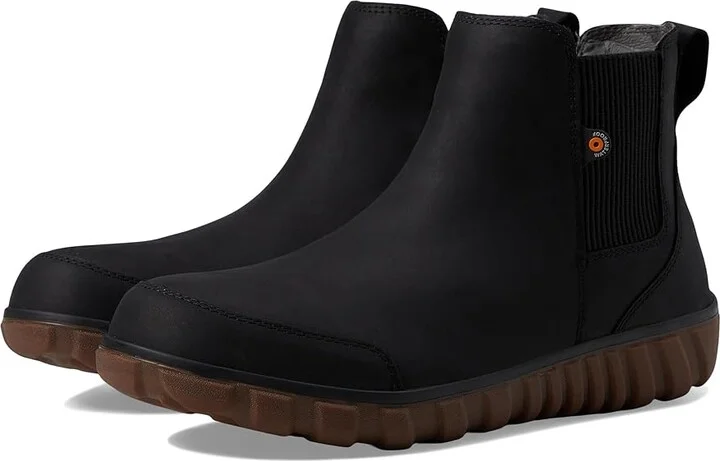 Bogs Classic Casual Chelsea II Men's Boots Black : 11 D - Medium, Leather/Synthetic/Textile