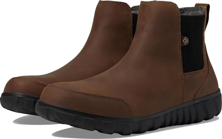 Bogs Classic Casual Chelsea II Men's Boots Brown : 9 D - Medium, Leather/Synthetic/Textile