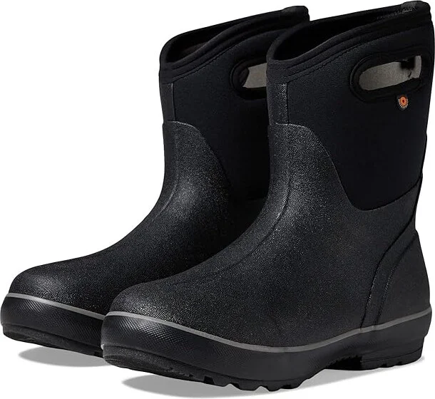 Bogs Classic II Mid Women's Shoes Black : 6 B - Medium, Rubber/Textile