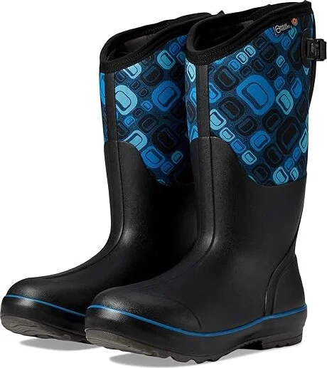Bogs Classic II Tall Adjustable Calf - Natives Outdoors Women's Rain Boots Black : 8 M, Rubber