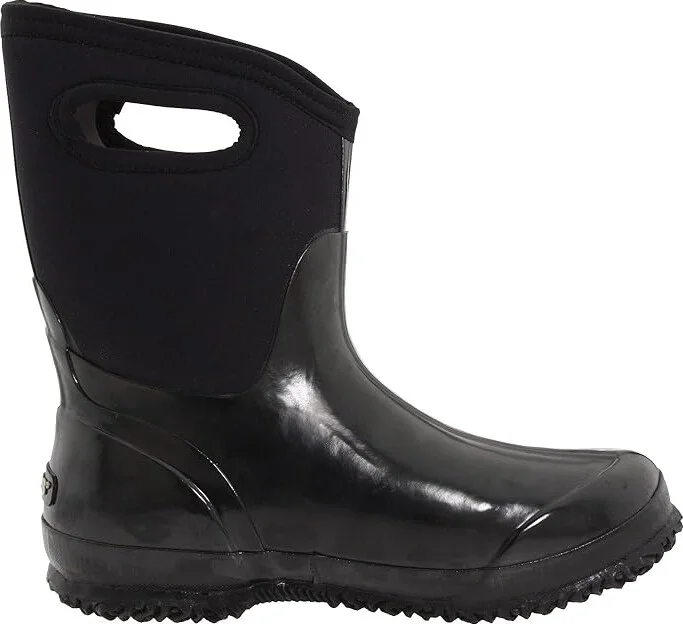 Bogs Classic Mid Handle Women's Waterproof Boots Black Shiny : 10 B - Medium, Rubber - Image 8
