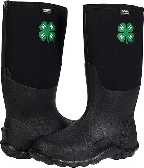 Bogs Classic Tall 4-H Men's Boots Black : 12 D - Medium, Rubber