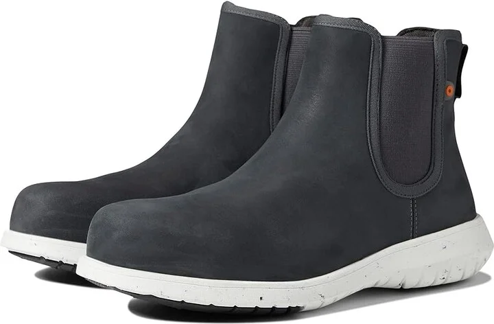 Bogs Cypress Chelsea Nano-Composite Safety Toe Women's Work Pull-on Boots Dark Gray : 8 B - Medium, Leather/Textile