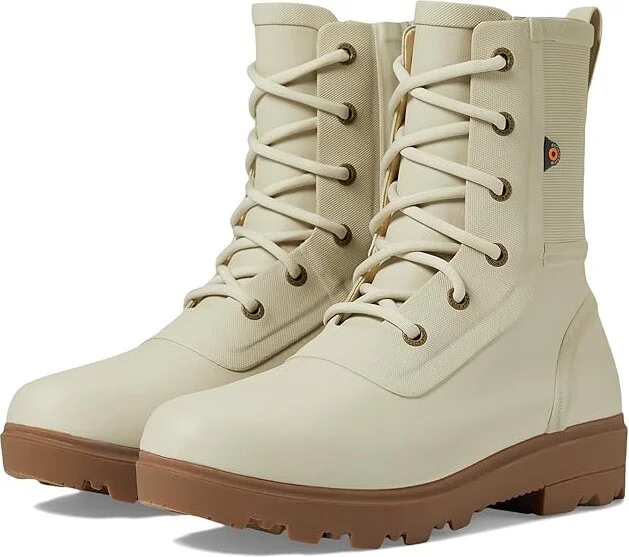 Bogs Holly Rain Lace Tall Women's Boots Oatmeal : 6 B - Medium, Synthetic