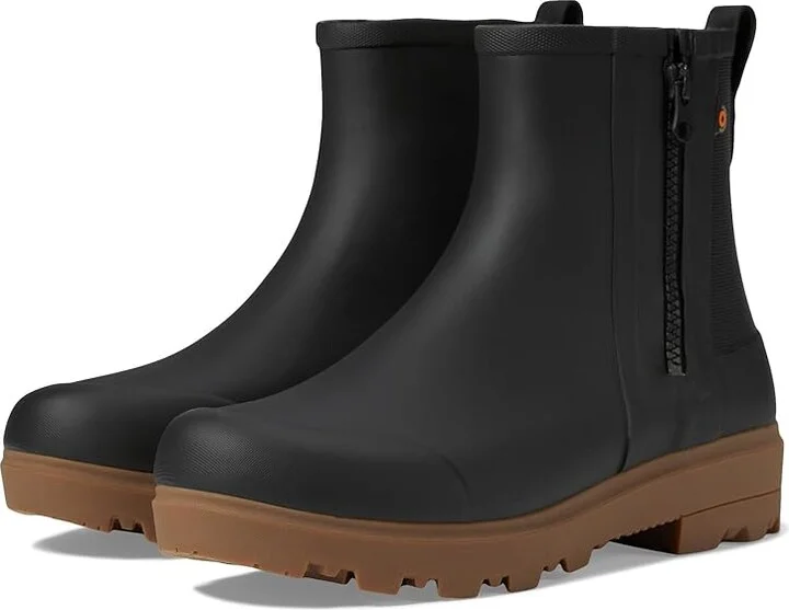 Bogs Holly Rain Zip Women's Boots Black : 8 B - Medium, Synthetic
