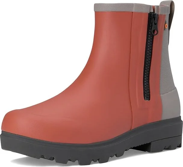 Bogs Holly Rain Zip Women's Boots Brick : 6 B - Medium, Synthetic - Image 5
