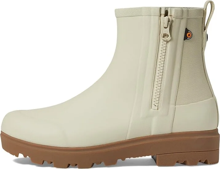 Bogs Holly Rain Zip Women's Boots Oatmeal : 9 B - Medium, Synthetic - Image 6