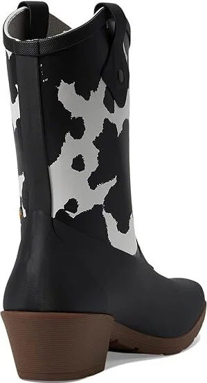 Bogs Jolene Mid Deco Women's Rain Boots Black/White : 6 M, Rubber - Image 4