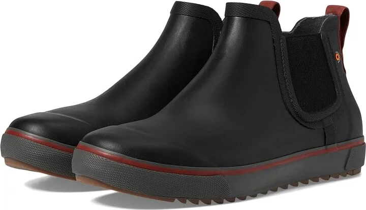 Bogs Kicker Rain Chelsea II Men's Shoes Black 1 : 8 D - Medium, Rubber/Textile