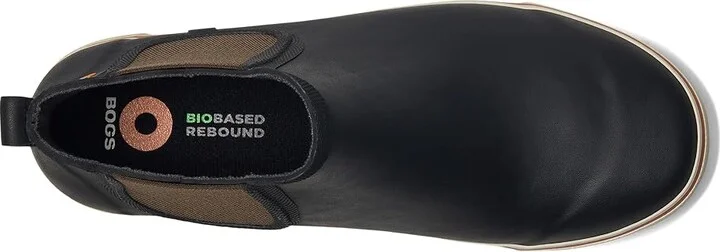 Bogs Kicker Rain Chelsea II Men's Shoes Black : 8 D - Medium, Rubber/Textile - Image 2