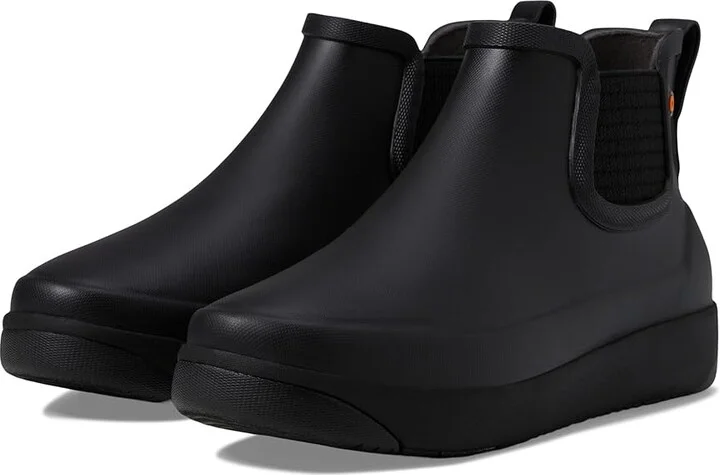 Bogs Kicker Rain Chelsea II Women's Shoes Black Smooth : 6 B - Medium, Rubber/Textile
