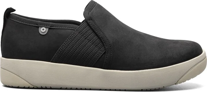 BOGS Kicker Slip-On Elastic Leather Black Multi 7 B (M)