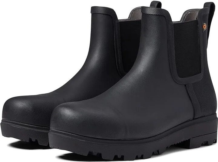 Bogs Laurel Chelsea Composite Safety Toe Women's Work Pull-on Boots Black : 6 B - Medium, Rubber/Textile
