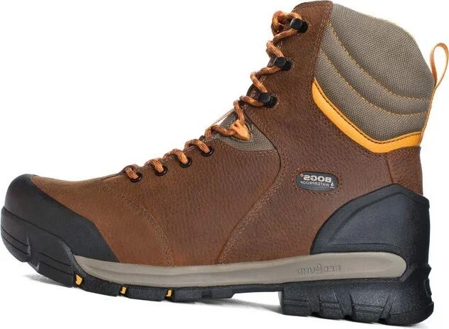 BOGS Men's Bedrock Leather 8-inch Puncture Proof Work Construction Shoe