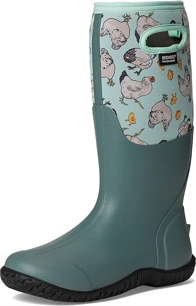 Bogs Mesa Chickens Women's Rain Boots Aqua : 6 M, Rubber - Image 5