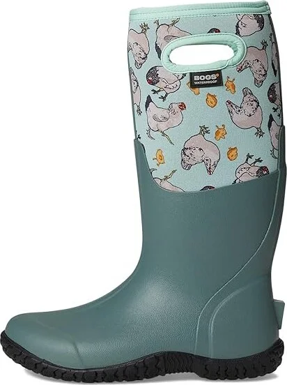 Bogs Mesa Chickens Women's Rain Boots Aqua : 6 M, Rubber - Image 6