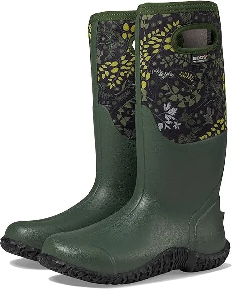 Bogs Mesa - English Botanical Women's Rain Boots Green : 11 M, Rubber