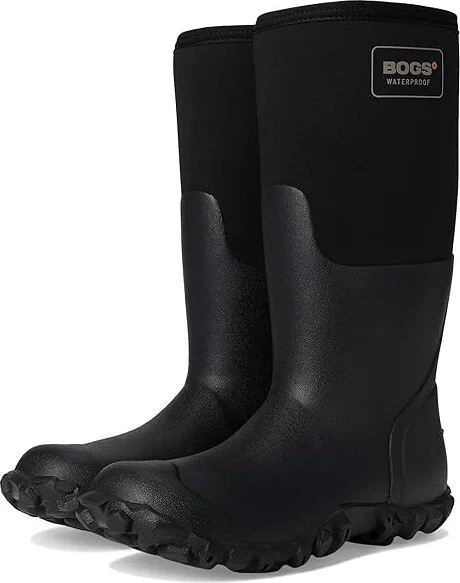 Bogs Mesa Solid Tall Men's Boots Black 1 : 12 D - Medium, Rubber