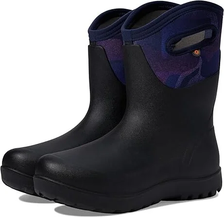 Bogs Neo - Classic Mid Abstract Shapes Women's Boots Navy : 7 B - Medium, Synthetic
