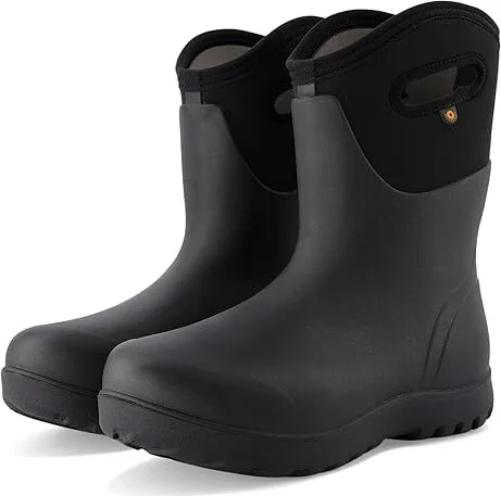 Bogs Neo-Classic Mid Women's Rain Boots Black 1 : 10 B - Medium, Rubber