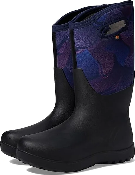 Bogs Neo - Classic Tall Abstract Shapes Women's Boots Navy : 6 B - Medium, Synthetic