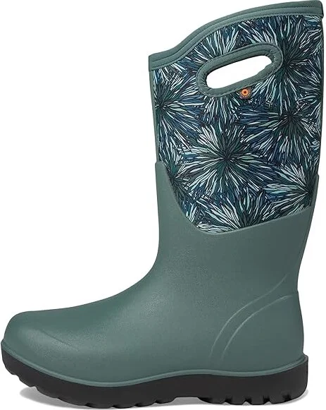 Bogs Neo - Classic Tall - Firework Floral Women's Rain Boots Loden : 7 M, Rubber - Image 5