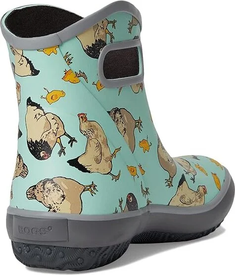 Bogs Patch Ankle Chickens Women's Rain Boots Aqua : 6 M, Rubber - Image 4
