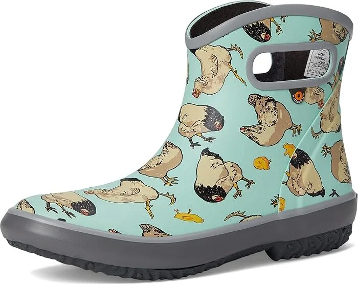 Bogs Patch Ankle Chickens Women's Rain Boots Aqua : 6 M, Rubber - Image 5