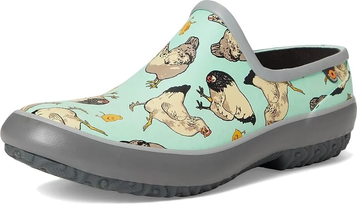 Bogs Patch Clog Chickens Women's Rain Boots Aqua : 6 M, Textile - Image 5