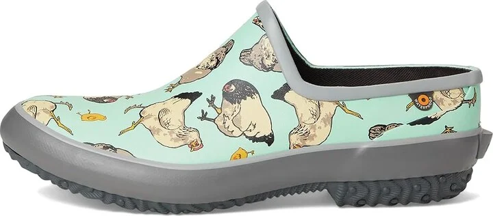Bogs Patch Clog Chickens Women's Rain Boots Aqua : 6 M, Textile - Image 6