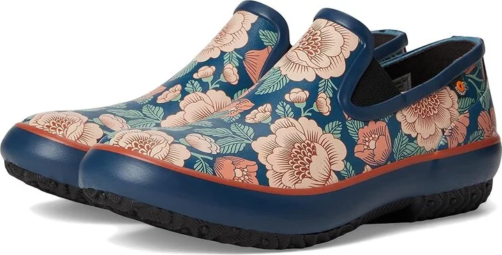 Bogs Patch Slip On Tapestry Floral Women's Rain Boots Navy : 7 M, Textile