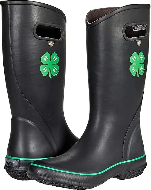 Bogs Rainboot 4-H Women's Shoes Black : 6 B - Medium, Rubber