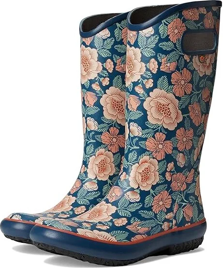 Bogs Rainboot Tapestry Floral Women's Rain Boots Navy : 6 M, Rubber