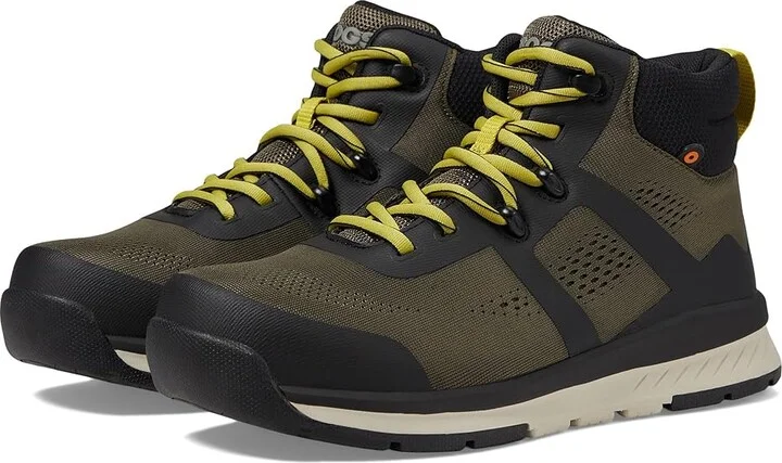 Bogs Sandstone Knit Mid TR Composite Safety Toe Women's Shoes Dark Green : 7 B - Medium, Textile