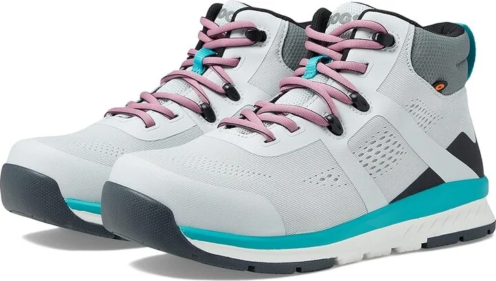 Bogs Sandstone Knit Mid TR Composite Safety Toe Women's Shoes Light Gray : 11 B - Medium, Textile