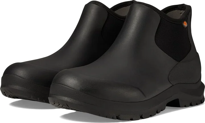 Bogs Sauvie Chelsea II Men's Boots Black : 7 D - Medium, Rubber/Synthetic