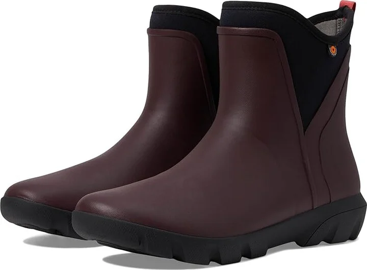 Bogs Sauvie II Chelsea Women's Boots Wine 1 : 9 B - Medium, Synthetic