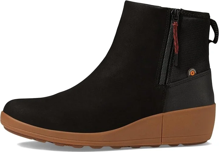 Bogs Vista Rugged Zip Women's Shoes Black : 6 B - Medium, Leather/Textile - Image 5