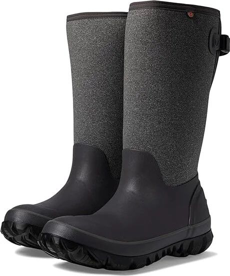 Bogs Whiteout Adjustable Calf - Heather Women's Snow Shoes Gray : 6 M, Rubber