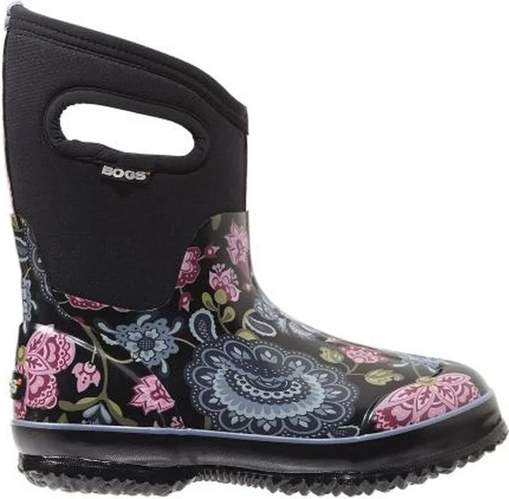 Bogs Women's Classic Mid Winter Blooms Waterproof Insulated Boot