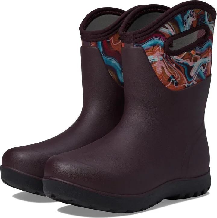 BOGS Women's Neo-Classic Mid Glossy Abstract Snow Boot