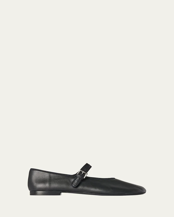 Boheme Leather Mary Jane Ballerina Flats