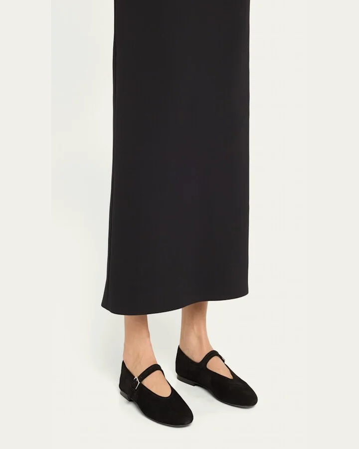 Boheme Suede Mary Jane Ballerina Flats - Image 2