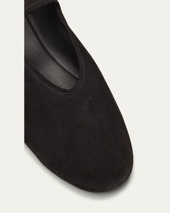 Boheme Suede Mary Jane Ballerina Flats - Image 6