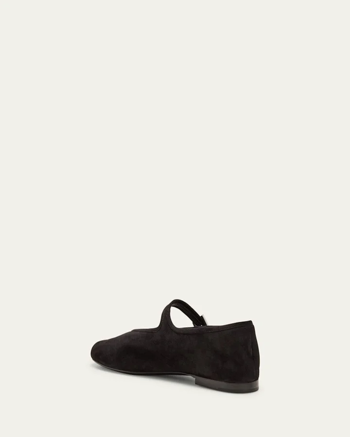 Boheme Suede Mary Jane Ballerina Flats - Image 8