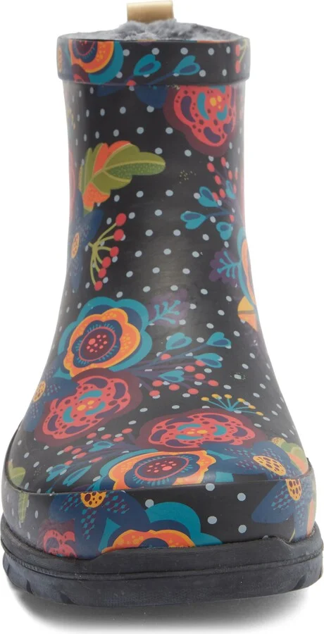 Boho Bloom Faux Fur Lined Short Rain Boot - Image 3