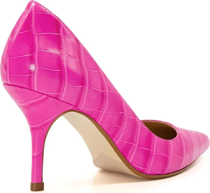 Bold Croc Embossed Pointed Toe Pump - Image 3