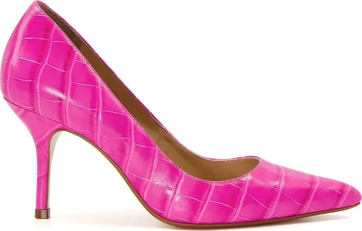 Bold Croc Embossed Pointed Toe Pump - Image 4