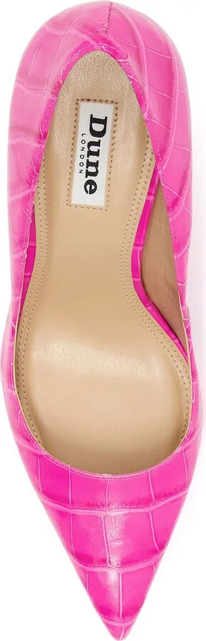 Bold Croc Embossed Pointed Toe Pump - Image 5