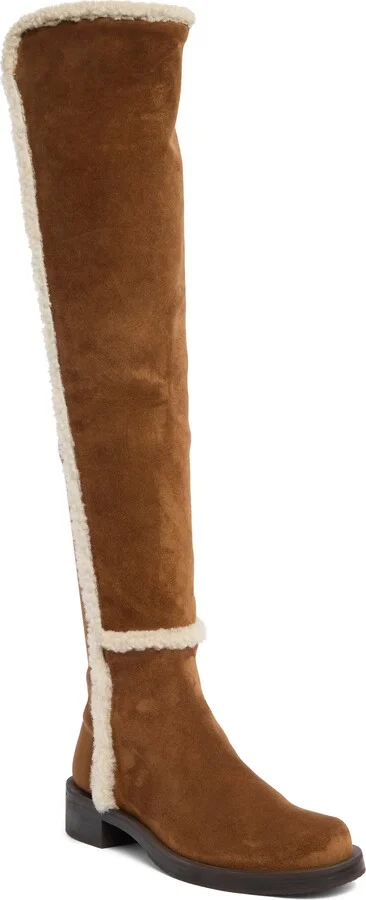 Bold Genuine Shearling Over the Knee Boot